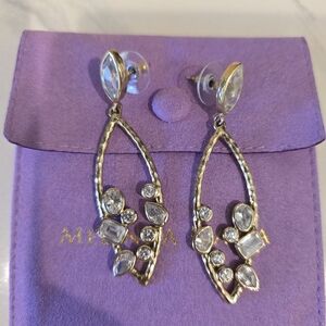 Melinda Maria Gold and Crystal Earrings